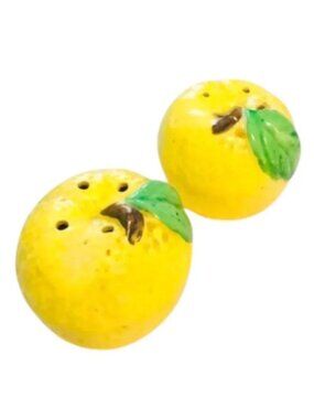 Vintage Yellow Apple Ceramic Salt & Pepper Shakers